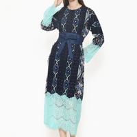 Gambar Batik Etniq Craft Dinar Long Dress Tenun Brokat Obi Set Masker-Navy - M dari Batik Etniq Craft Kota Bekasi 5 Tokopedia