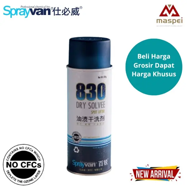 Spray Pembersih Noda Minyak Sprayvan 830 Spot lifter Dry Solvee Cairan Cleaner