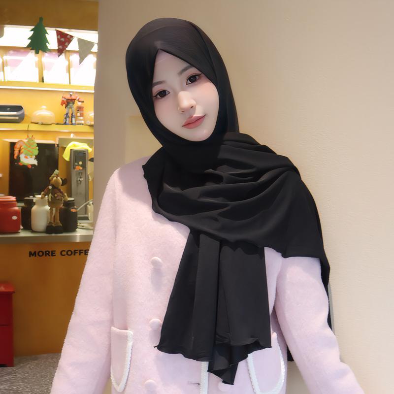 Product Introduction of Solid Color Milk Silk with Wooden Ear Scarf Monochrome Cotton Scarf Headcloth Shawl Scarf Elastic Knitted Scarf for Women selendang  bahu sulam  shawl sahara  shawl selendang 24