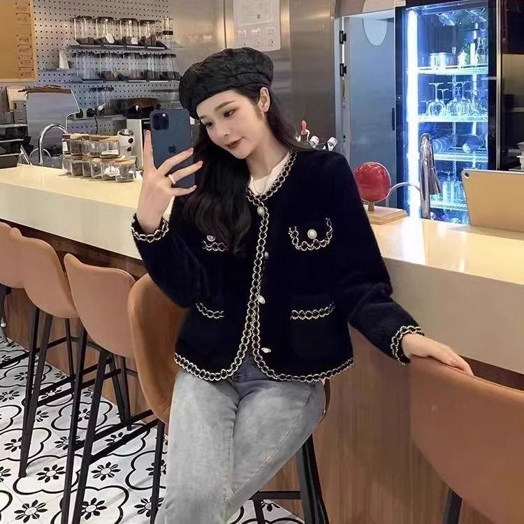 Áo Khoác Len Lông Chồn Cashmere, Áo Cardigan Len Ngắn Cho Nữ, Nhỏ Thanh Lịch Và Phong Cách, Thích Hợp Cho Mùa Xuân Và Mùa Thu, Thời Trang Nhật Bản Và Hàn Quốc, Thời Trang, Năm 2025 3