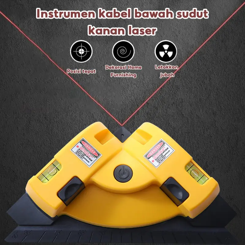 Laser Level Square 90 Waterpass Alat Laser Siku Waterpas Line Sudut Laser Level Alat Ukur 0