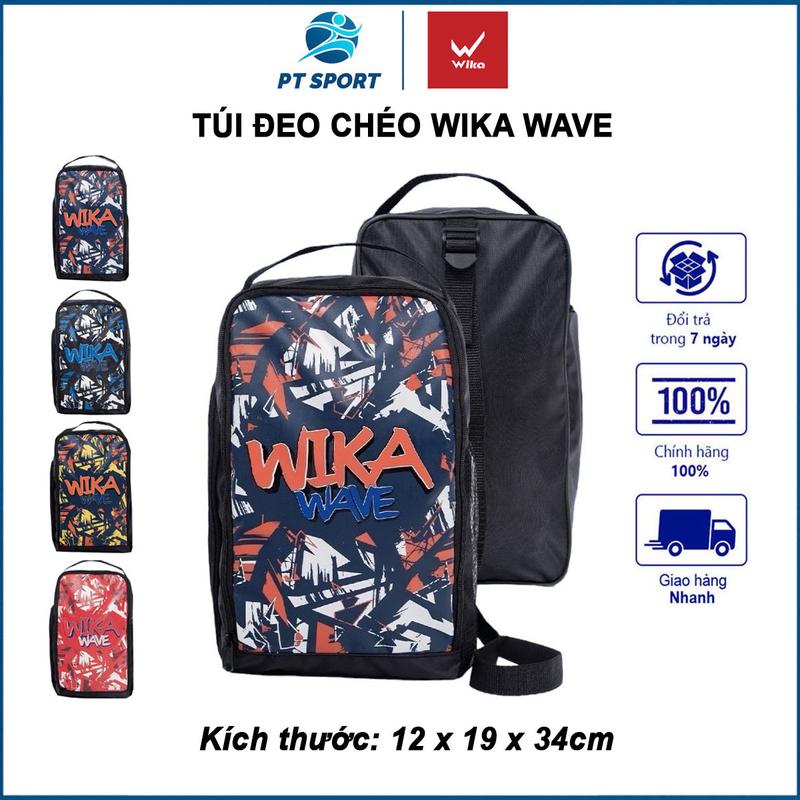  Túi Đeo Chéo WIKA Wave Chính Hãng Mầu Xanh Đỏ Chất Liệu Vải Dù Cao Cấp Giá Rẻ Chống Thấm Nước 2 Ngăn Đựng Giày Quần Áo Tập Gym Đá Bóng Túi Thể Thao Nam Bag Sport Balo 