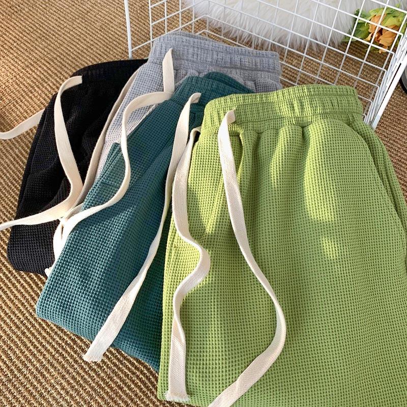 Waffle Plain Shorts For Men With 2 Pocket 2