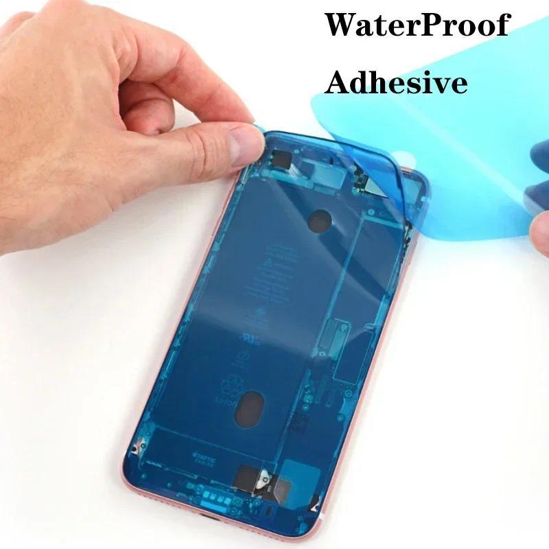 Nhãn dán chống thấm nước, 5 cái, cho iPhone 6S, 7, 8 Plus, X, XR, XS, 11, 12 Pro Max, 3M Niêm Phong Keo, Băng Dính, cho Khung màn hình LCD, keo, sửa chữa, bộ phận 3
