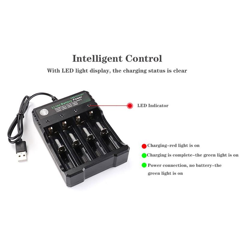 Product Introduction of 26650 14500 USB Universal 18650 Battery Charger Adapter Smart Charging For Rechargeable Lithium Batteries 17