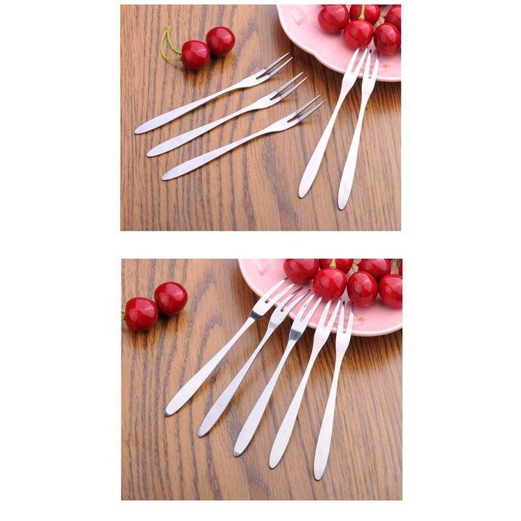 Nĩa Ăn Trái Cây Tiện Lợi Bằng Thép Không Gỉ 5