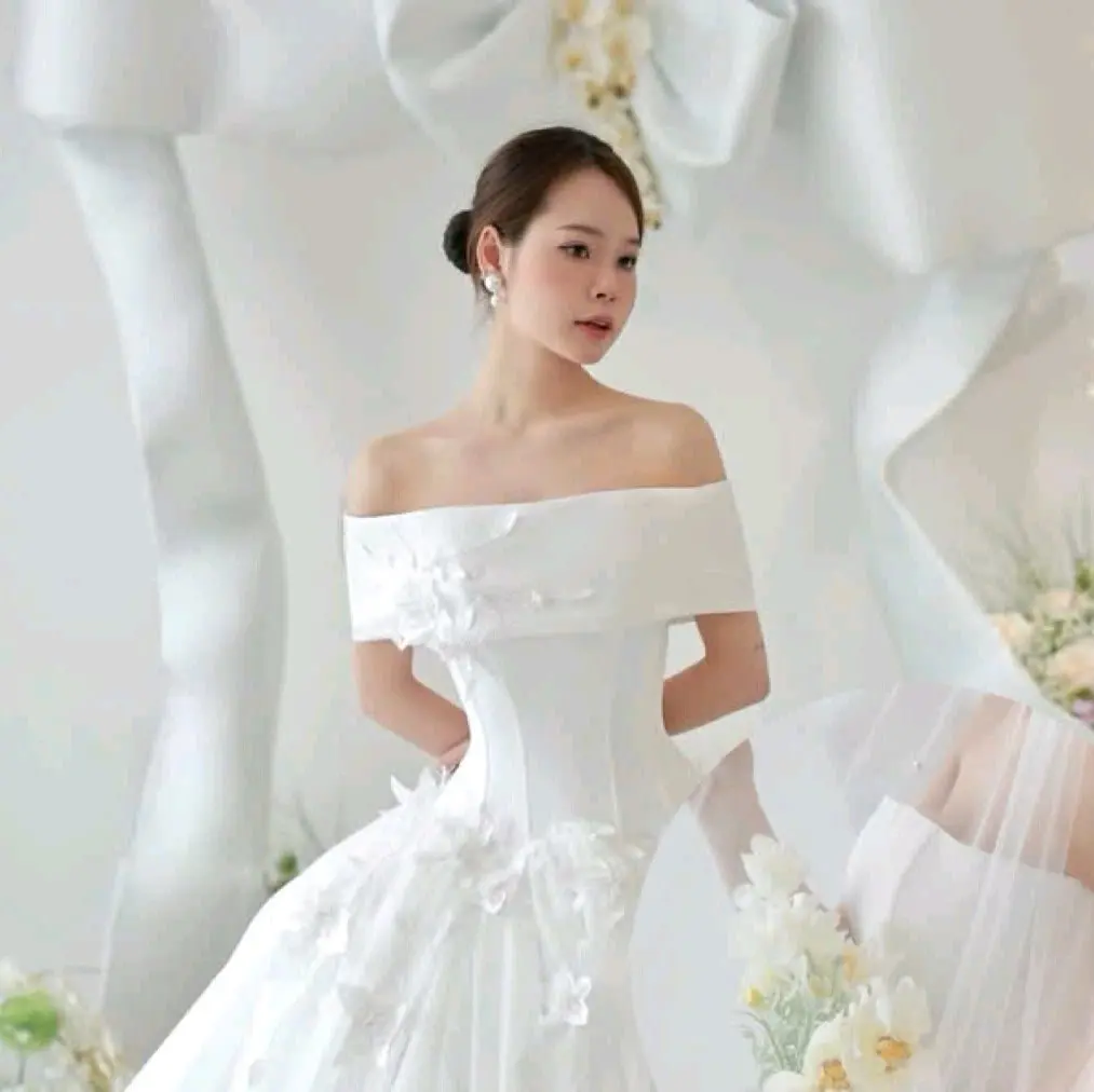 Bảng choàng vai ngang- tay rời che bắp tay tạo kiểu váy cưới