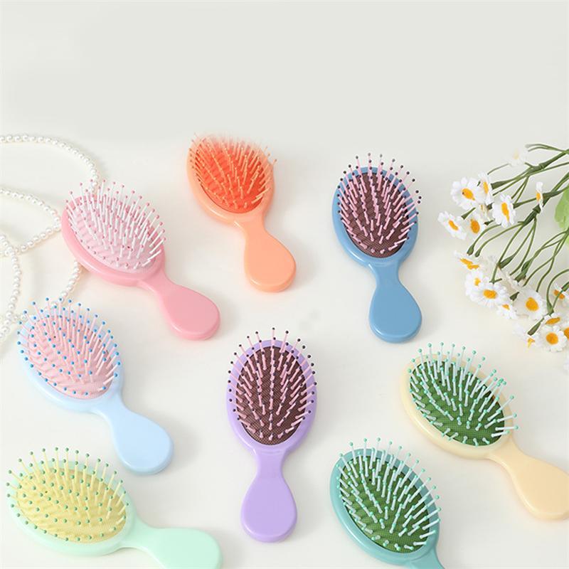AT 1 Pcs Mini Soft Bristles for Women Baby Girls Kids Wet Hair Brush Hair Combs Small Pocket Travel Hair Brush Hair Combs 1