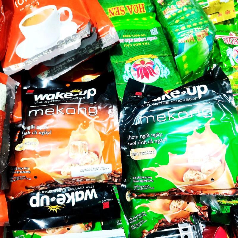 Combo 3 Bịch Cà Phê Wake Up Mekong Thơm Ngon (Bịch 24 Gói x 18g)