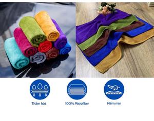 Khăn Microfiber 30*50cm Dùng Làm Nail, Spa Hoặc Lau Xe Ô Tô Và Các Đồ Dùng Khác Mềm Mịn, Không Ra Lông