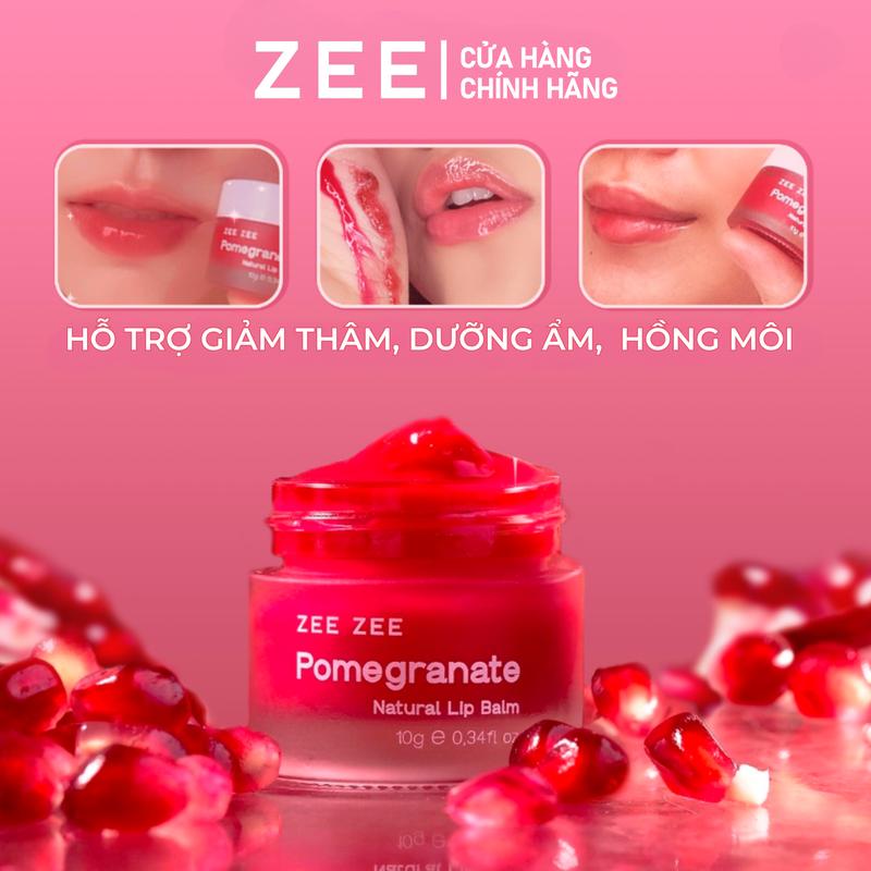Son Dưỡng Hồng Môi Lựu Đỏ ZEE ZEE - Pomegranate Natural Lip Balm 10g