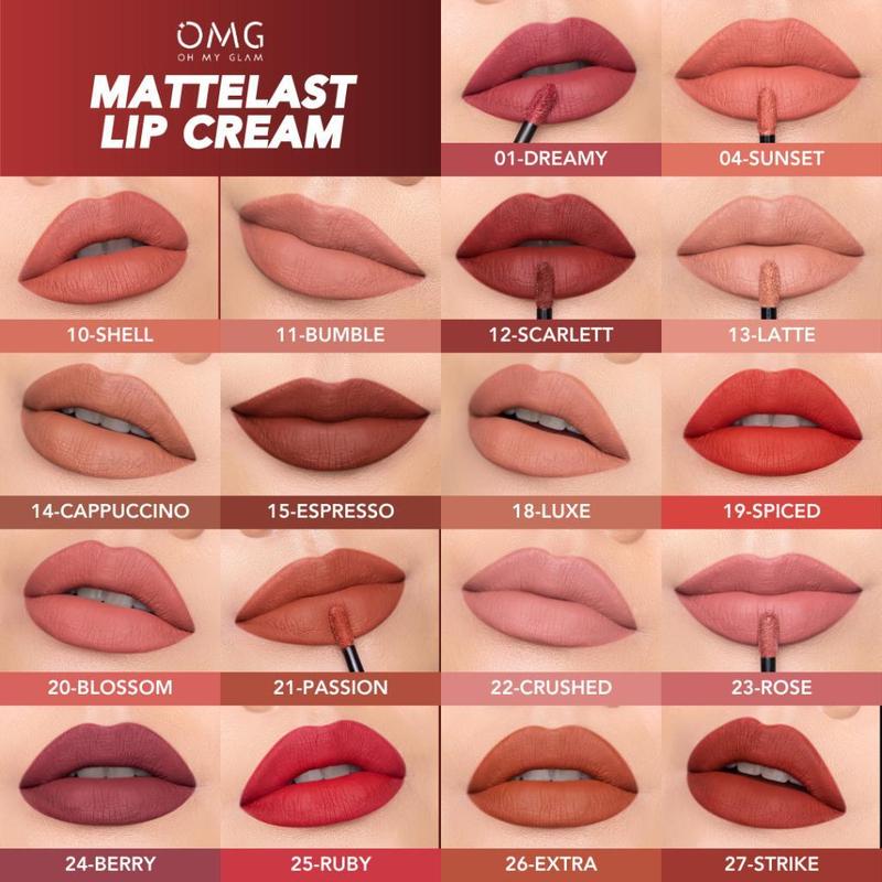 Paket Ombre OMG OH MY GLAM Mattelast Lip Cream | Coffee Edition | Socialite | Tahan Lama & Ringan | Kemasan Baru Gloss Lipstick 3