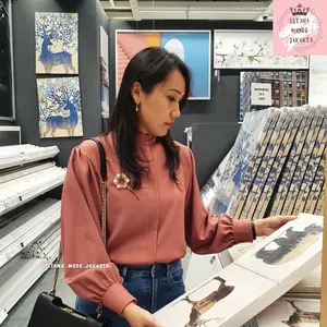 Imj Olivia Shakilla Blouse Premium Baju Atasan Wanita Lengan Panjang Ada Ukuran Fit to XXL Imj Olivia Shakilla Blouse Premium Baju Atasan Wanita Lengan Panjang Ada Ukuran Fit to XXL