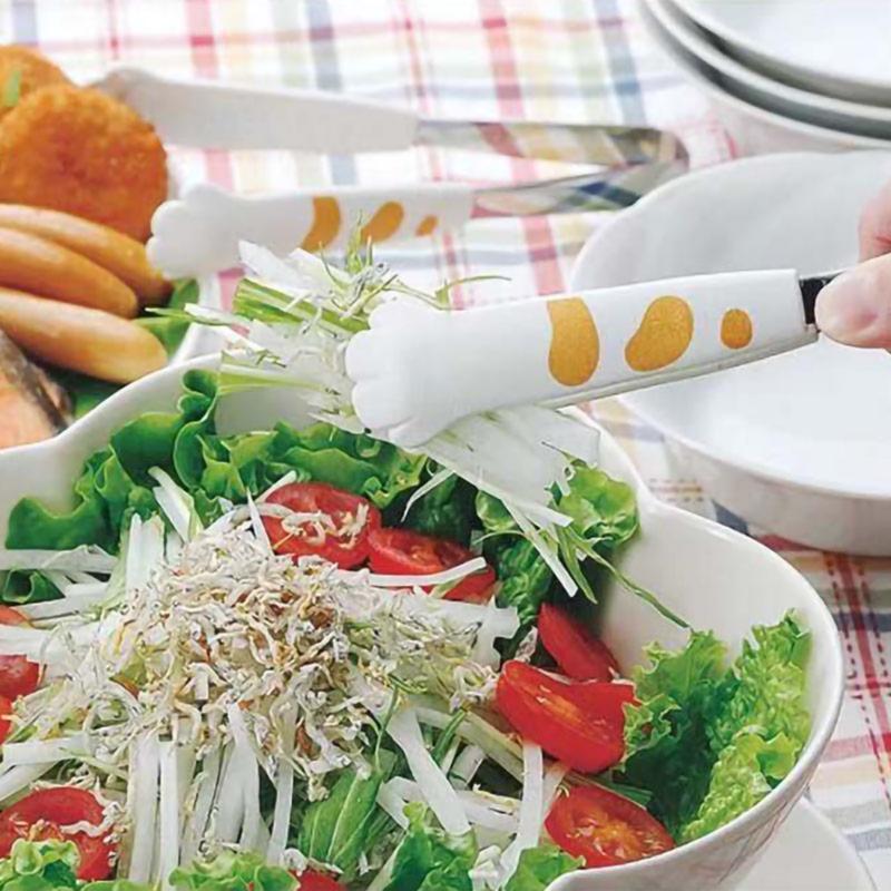 Anti-Slip Kitchen Tongs Cute Cartoon Multi-Purpose Sandwich Baking Clip BBQ Salad Supplies for Kitchen Supplies Gadgets 4