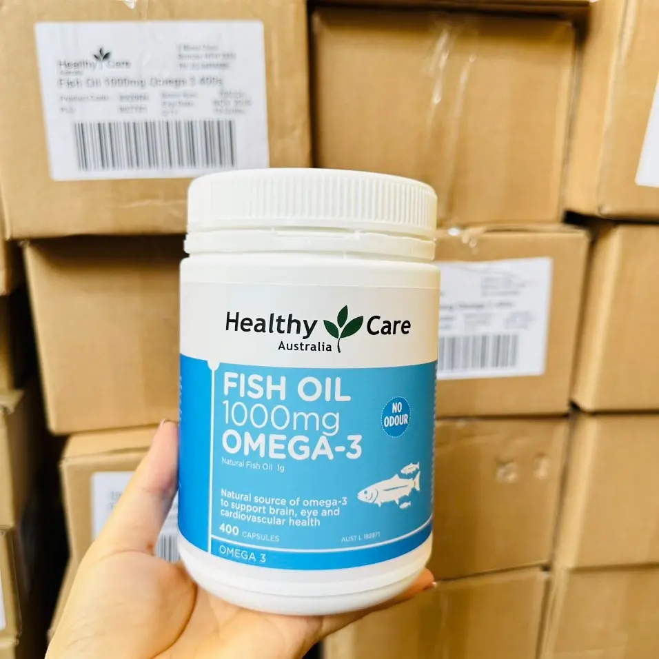 Dầu Cá Tự Nhiên Fish Oil Healthy Care Omega 3 1000mg 400 viên