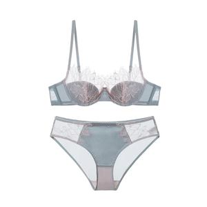 Bộ Đồ Lót Ren Lông Mi, Nhẹ Nhàng, Gợi Cảm, Vòng Thép, Áo Ngực Mỏng, Cỡ Lớn, Đẩy Lên, Dành Cho Phụ Nữ, Đồ Lót Nữ, Bộ Đồ Quần Lót