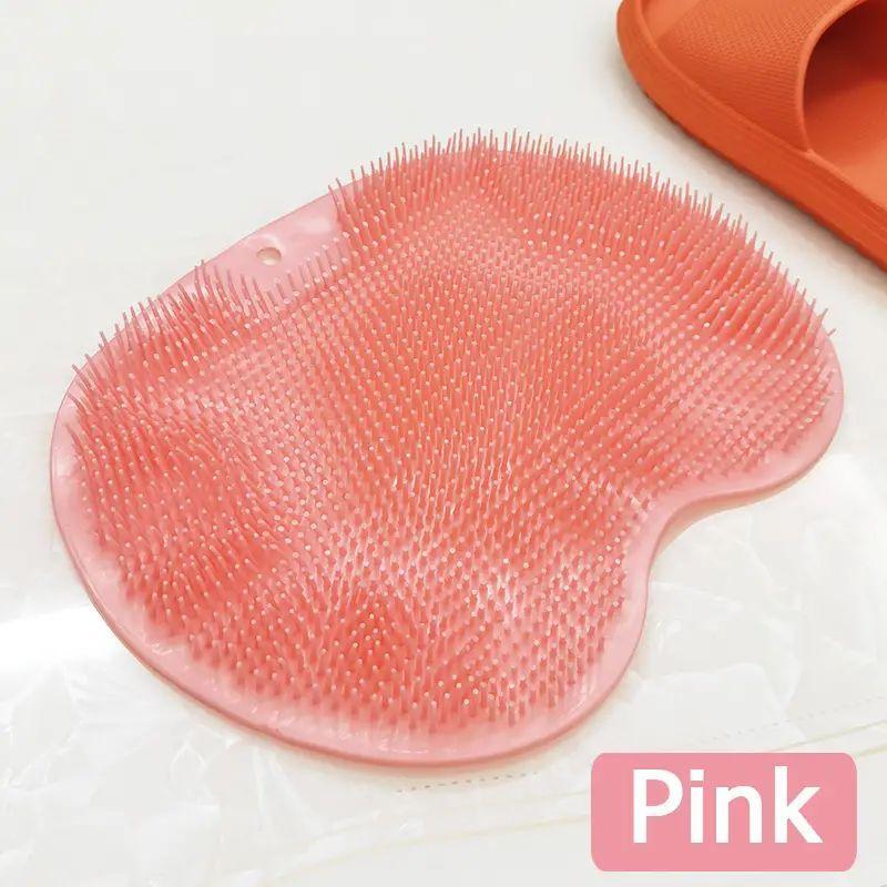 Silicone Bath Massage Pad, Shower Foot Massager, Bathroom Wall Mounted Back Scrubber, Shower Massager Scrubber, Soft Bristles Exfoliating Scrubber, Suction Cups to Mount on Wall 6