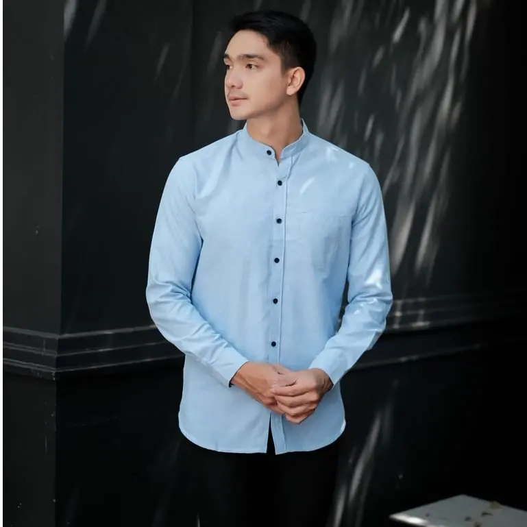 kemeja polos panjang pria model slimfit M L XL Baju Formal 6