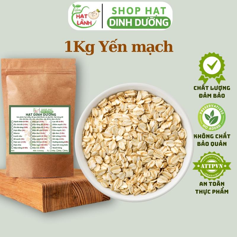 1Kg Yến mạch cán dẹt sống healthy thực phẩm khô Tiệm hạt lành yen  mach