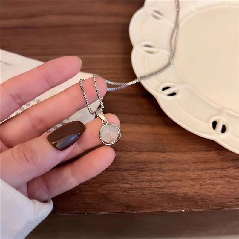 Vòng Cổ Mặt Dây Chuyền Tròn, Phong Cách Ins, Dây Chuyền Xương Đòn Thanh Lịch, Phụ Kiện Thời Trang, Thích Hợp Làm Quà Tặng Ngày Của Mẹ 6