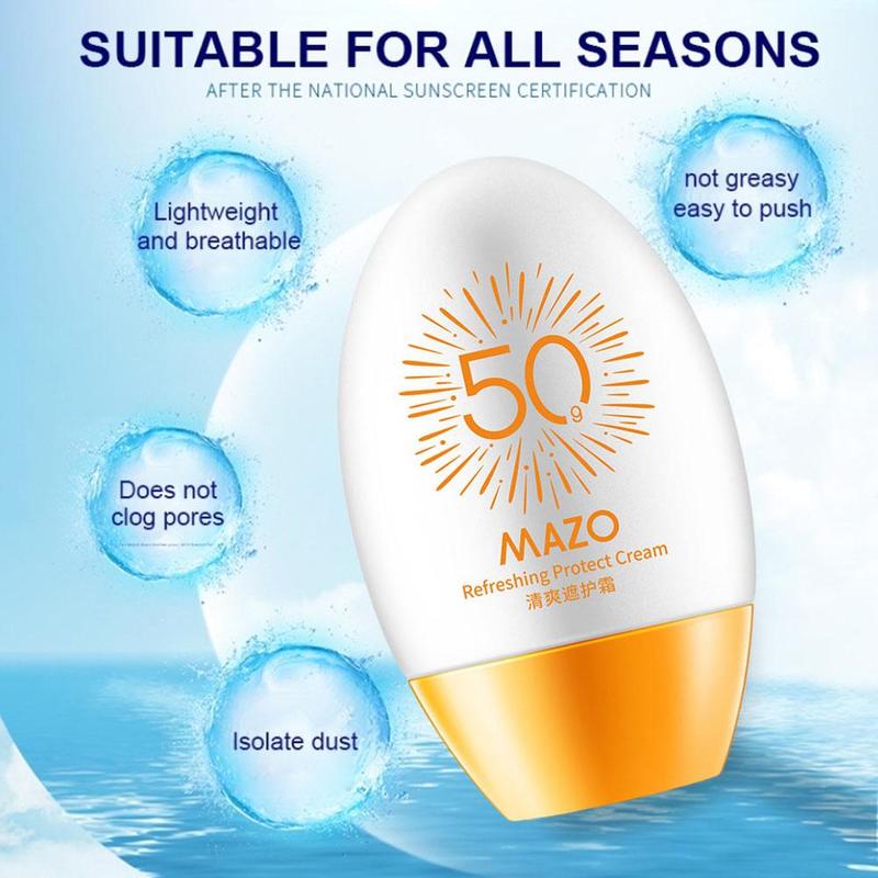 Product Introduction of Summer SPF50 Sunscreen Cream Lasting Sun Protection Refreshing Moisturizing Sunblock Cream 26