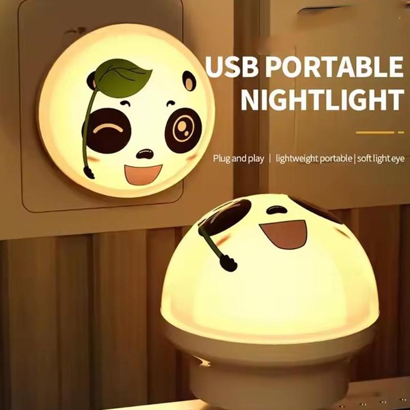 Product Introduction of USB Night Light Smiley Panda Voice Night Light Eye Protection Color Changing English Smart Light 22