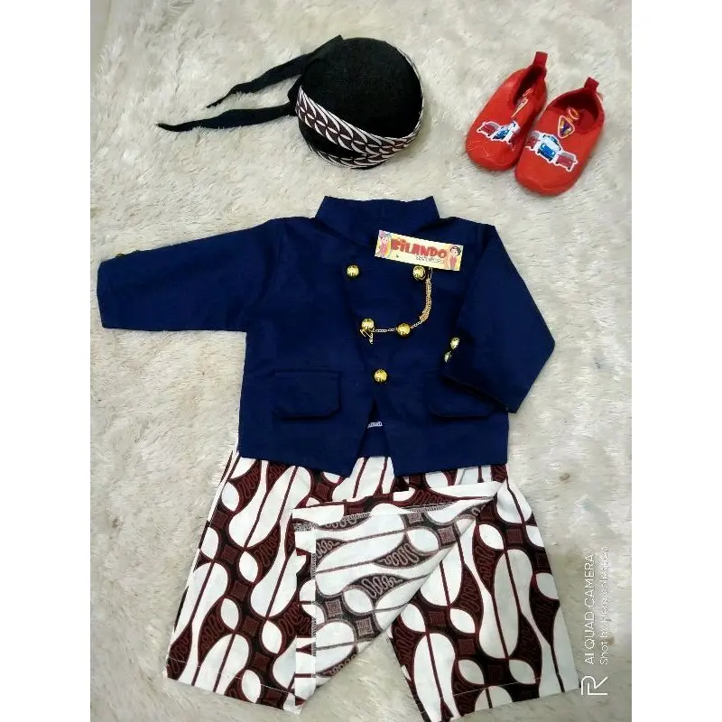 Beskap bayi dan anak warna navi/tedak sinten/beskap modern
