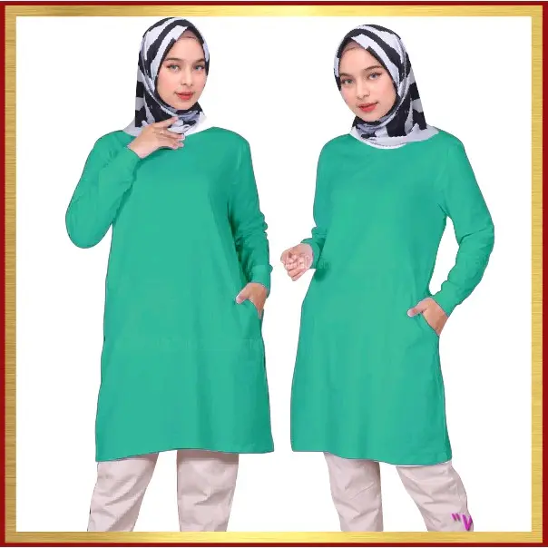 kaos tunik wanita polos ukuran XL fit to XXL dan 3XL 3