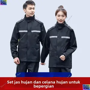 Setelan Jas Hujan dan Celana Hujan untuk Berkendara Motor Listrik