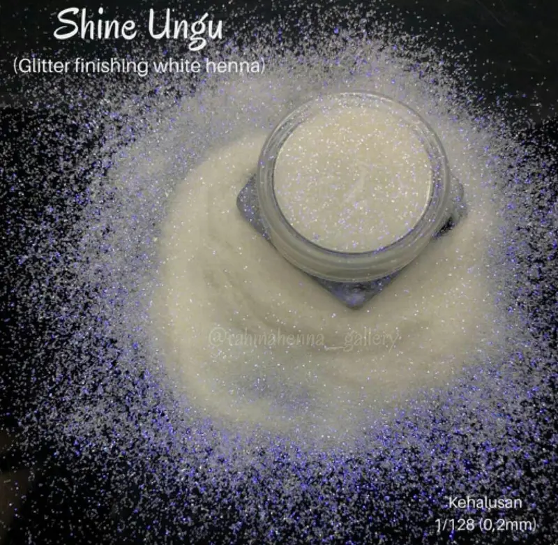GLITTER FINISHING WHITE HENNA 3