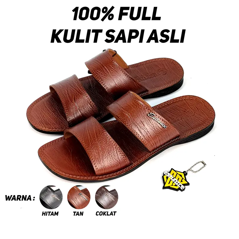 Estunice Sandal Kulit Pria Original 100% Sendal Slop Pria Size 38-45 - ES 02 0