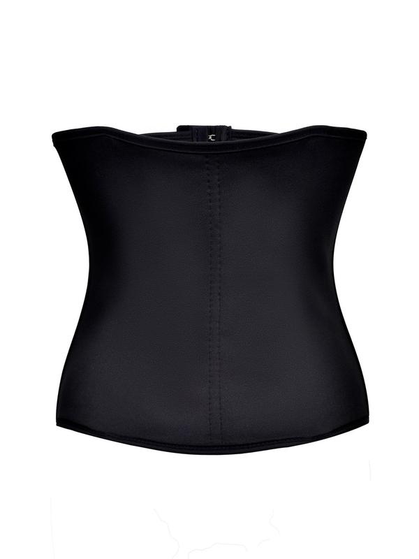 Women's Solid Zip Front Waist Trainer, Weight Loss Corset, Trimmer Belt, Waist Cincher, Yoga & Fitness Equipment, Women's Tummy Control Shapewear Clothes 1