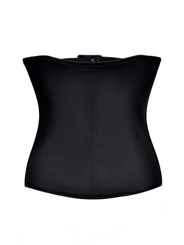 Women's Solid Zip Front Waist Trainer, Weight Loss Corset, Trimmer Belt, Waist Cincher, Yoga & Fitness Equipment, Women's Tummy Control Shapewear Clothes 1
