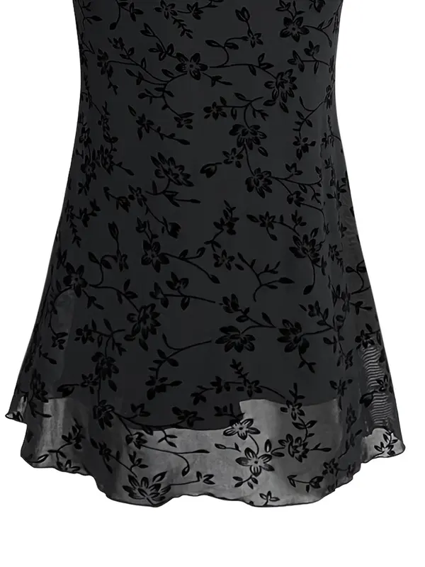 Women's Floral Print Long Skirt, Elegant Fishtail Skirt for Party Evening Formal Occasions, Ladies Spring & Fall Clothes 3