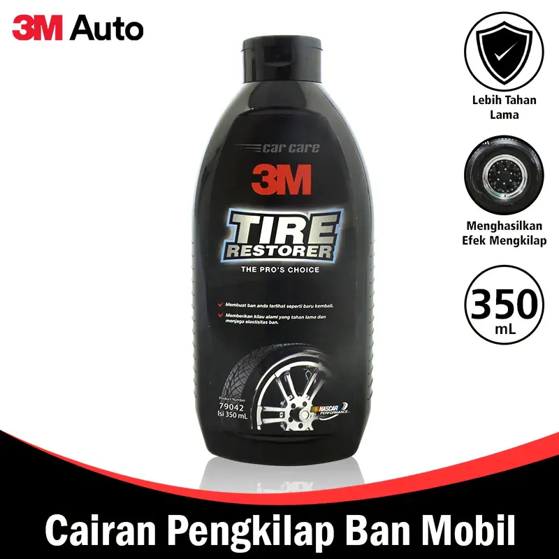 3M Auto Cairan Semir Ban Mobil Kapasitas 350 ML Pengkilap Ban Tire Restorer Polish 3M-79042 car kendaraan Lap 0