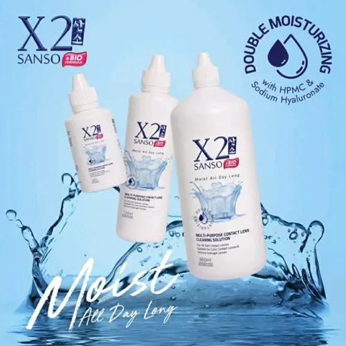 X2 Sanso BIO 360ml Cairan Pembersih Softlens New Formula 2