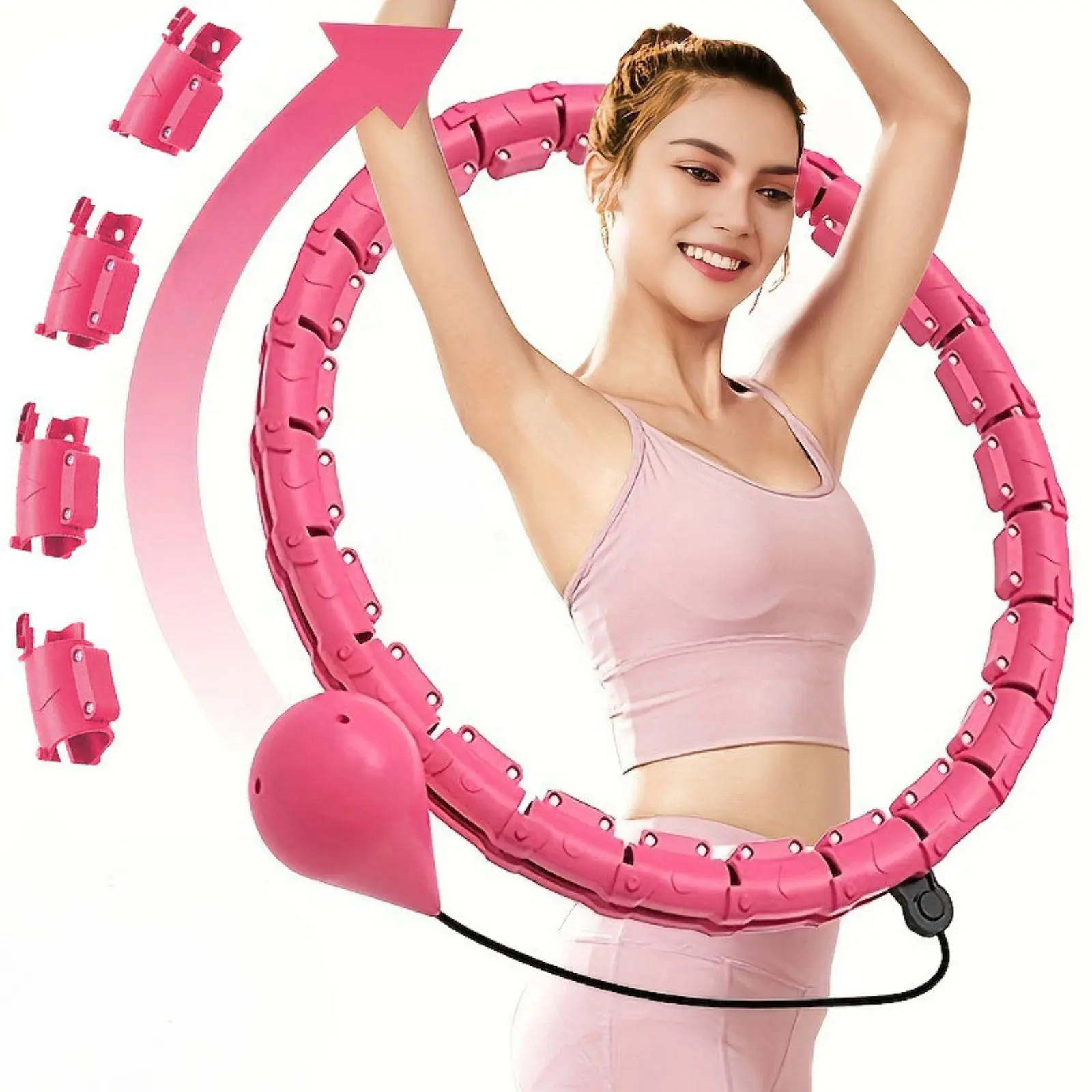 2 in 1 Fitness Hoop for Gymnastics, Smart Fitness Hoop for Adults, Fitness Massage Workout Equipment, Exercise Equipment