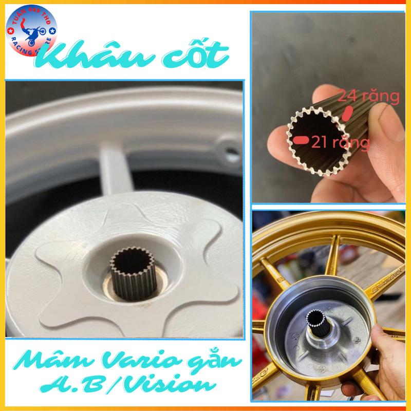 Khâu Cốt Ắc Gấp Mâm Vario Gắn AB Vision Dành Cho A.E Đi Xe AB Vision Lên Mâm Vario >>>>