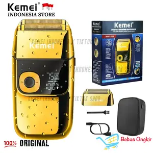 Alat Cukur Rambut Kemei KM 2028 Waterproof Hair Clipper Professional Shaver Botak Licin Kumis Jenggot Brewok Jambang Mesin Cukuran KM 2028
