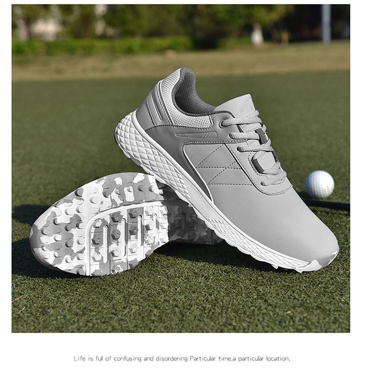 Product Introduction of New Golf Shoe Men and Women Couple Models White Shoes Fixed Studs Non-Slip Waterproof Professional Training Shoes Qx24025 26
