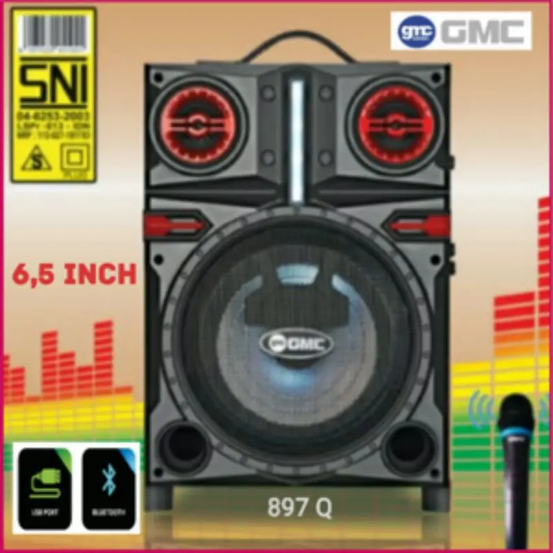 speaker bluetooth karaoke gmc897q free mic wireless// wireless speaker bluetooth portable gmc ///salon gmc 897m/ gmc 897h 2