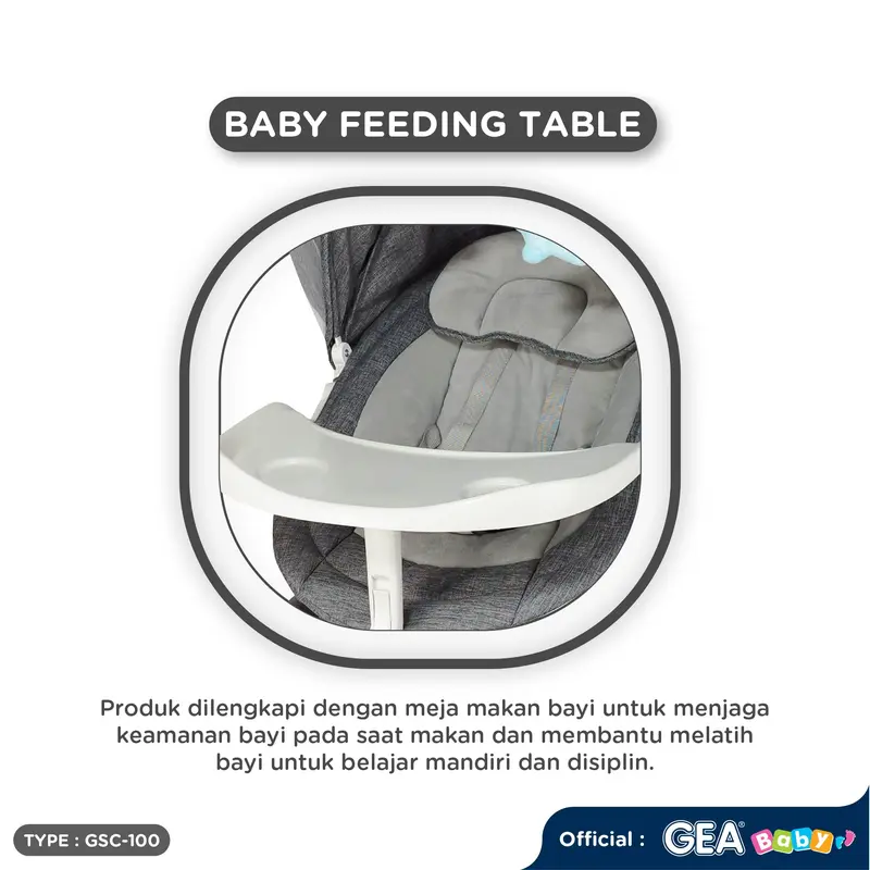 GEA BABY ORYN Baby Automatic Swing Chair GSC-100 / Ayunan Bayi / Bouncer bayi 3