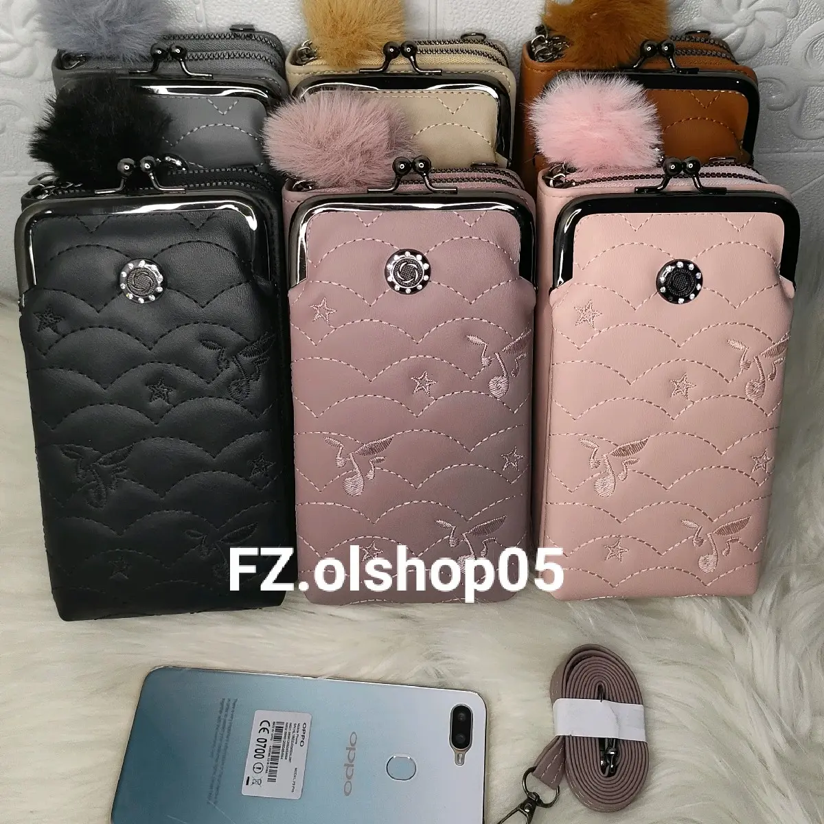 TAS HP SLEMPANG RESLETING 2 BEHEL TERBARU/DOMPET PREMIUM Kulit Selempang