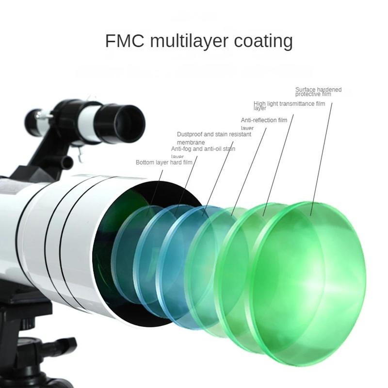 Product Introduction of Astronomical Telescope, 1 Count High Definition Imaging Telescope with Phone Holder, Multifunctional Telescope for Scientific Research Education  Bird Watching  Travel Camping 3