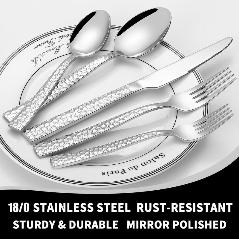 Stainless Steel Flatware Set, 5/20pcs Stainless Steel Tableware Set, Home Kitchen Utensil Set 5
