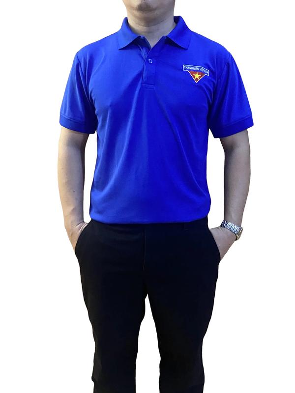 Áo đoàn thun đoàn thanh niên Nam Nữ - Logo thêu Polo Menswear Có Cổ