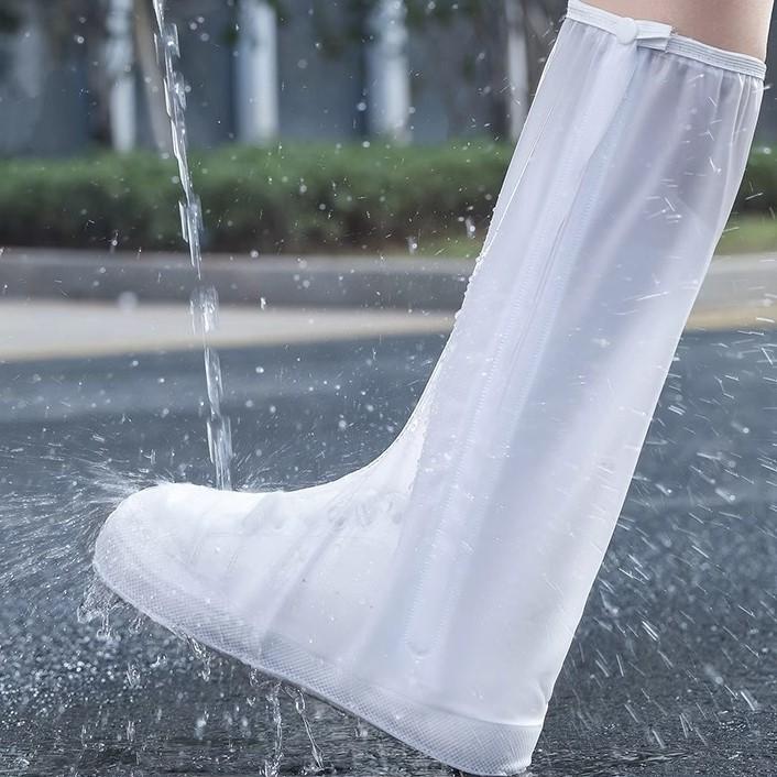 Ủng Bọc Giày Đi Mưa Chống Nước Chống Trượt Cao Cấp Cổ Cao Có Khóa Kéo Tiện Dụng Kiểu Dáng Thời Trang 8