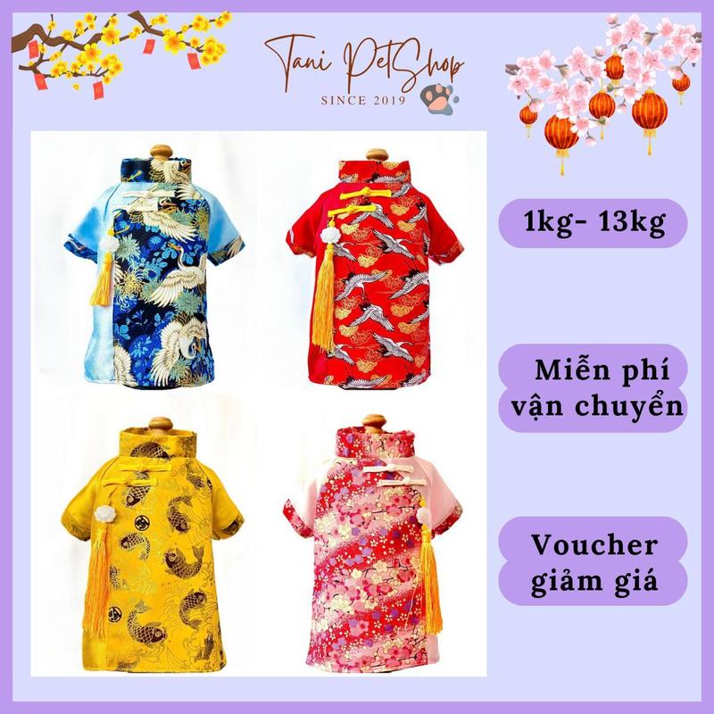Áo Dài Tết Cho Chó Mèo 2025 - Áo Dài Cách Tân - Đồ Tết Cho Mèo Thú Cưng Cao Cấp Tanipetshop