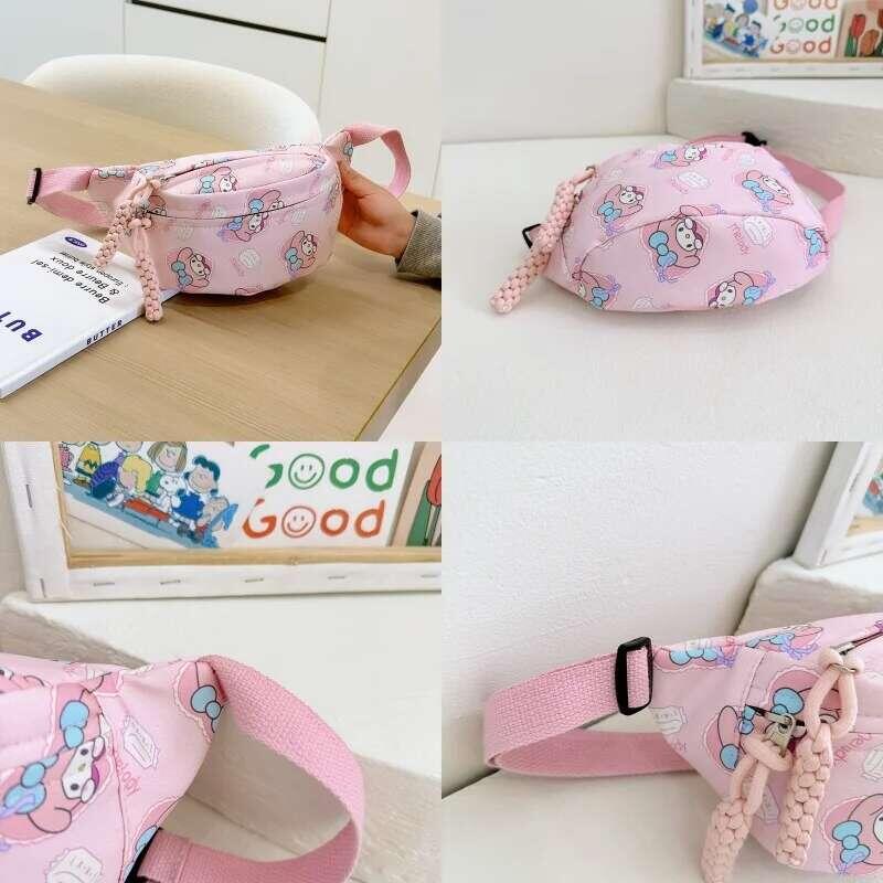 Product Introduction of Chest Cinnamoroll Crossbody Shoulder Bag Waist Storage Pouch My Melody Coin Purse Kid Girl Gift 2