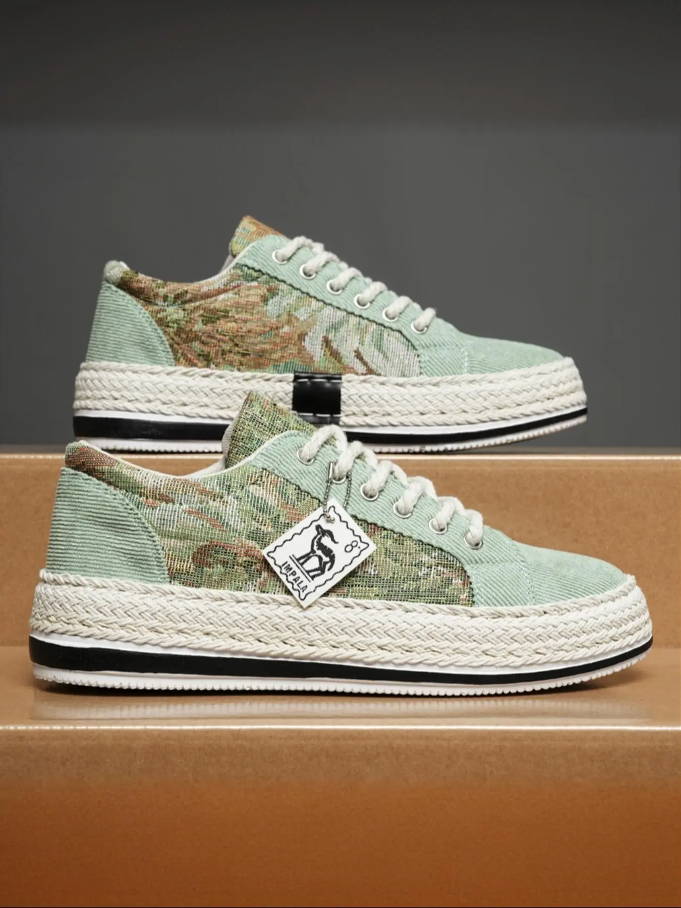 Men's Patchwork Print Lace Up Low Top Sneakers, Casual Comfortable Sports Walking Shoes, Fashionable Breathable Shoes for Daily Wear